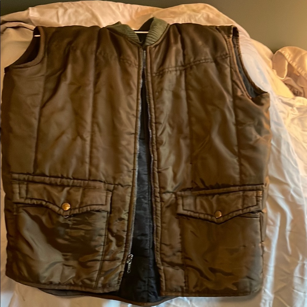 Men's Brown Quilted Vest